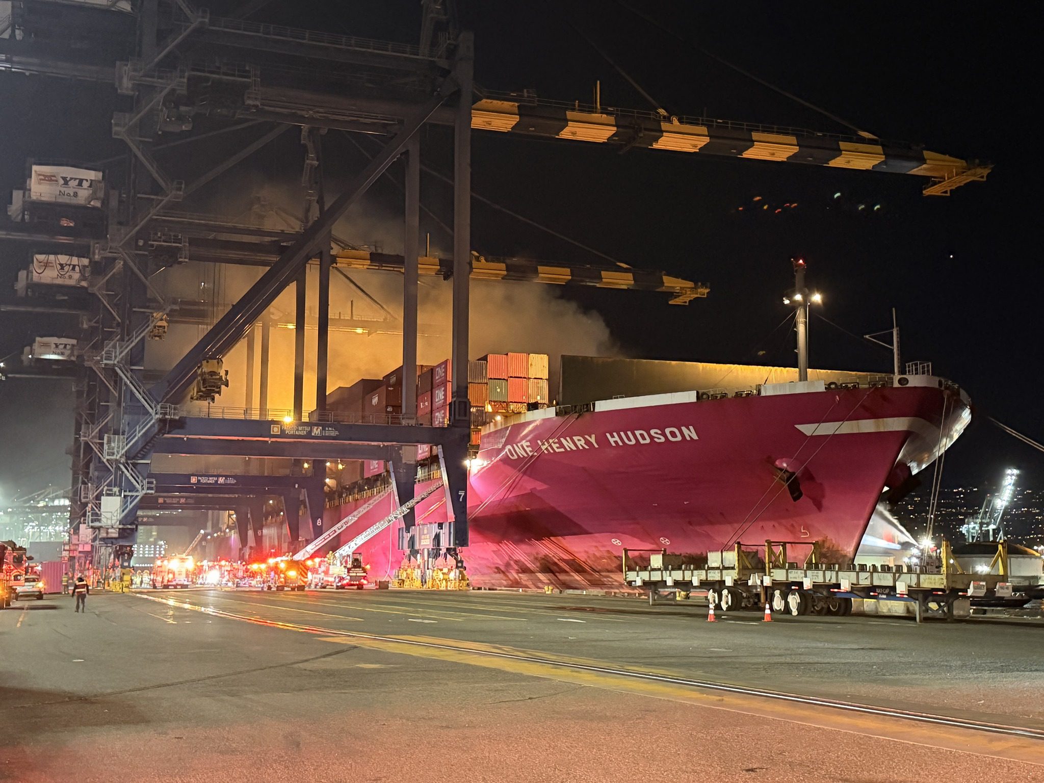 Major Containership Fire at Port of Los Angeles Brought Under Control
