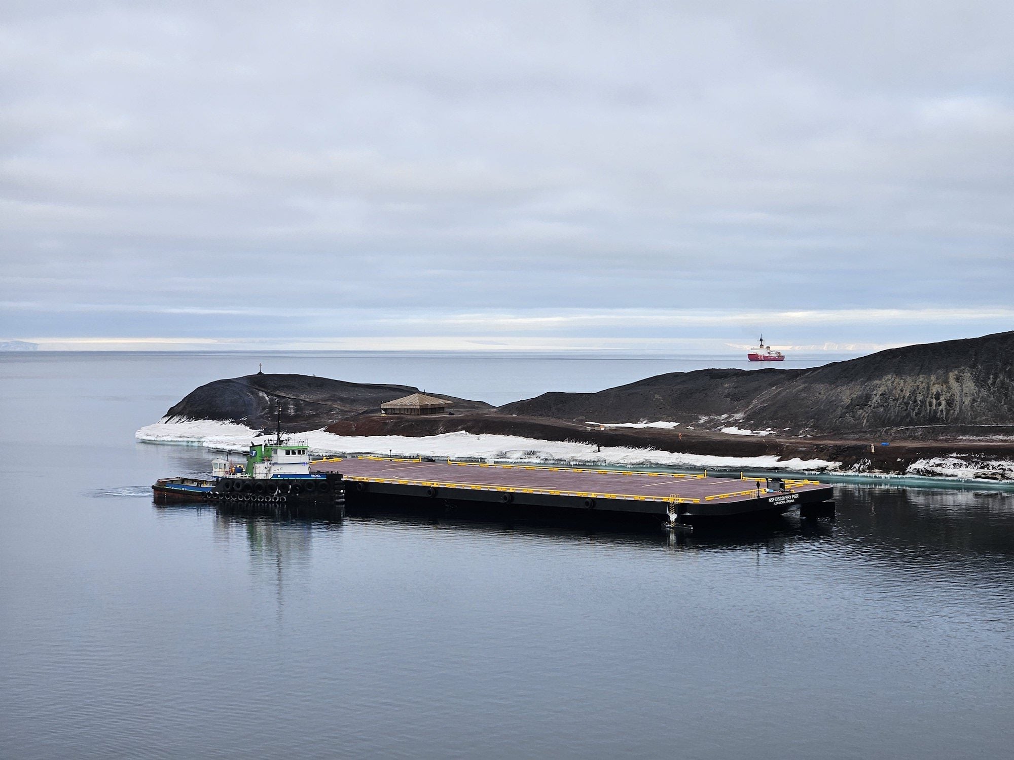 Permanent Docking Pier Reaches McMurdo Station After 9,100-Nautical-Mile Tow