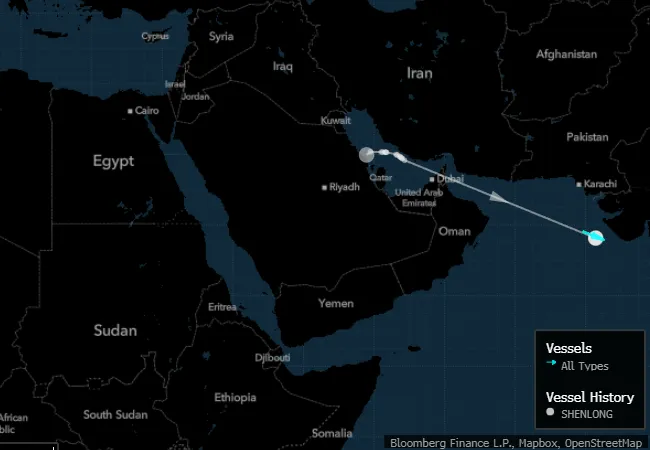 Greek Oil Tanker Exits Strait of Hormuz With Its Signal Off