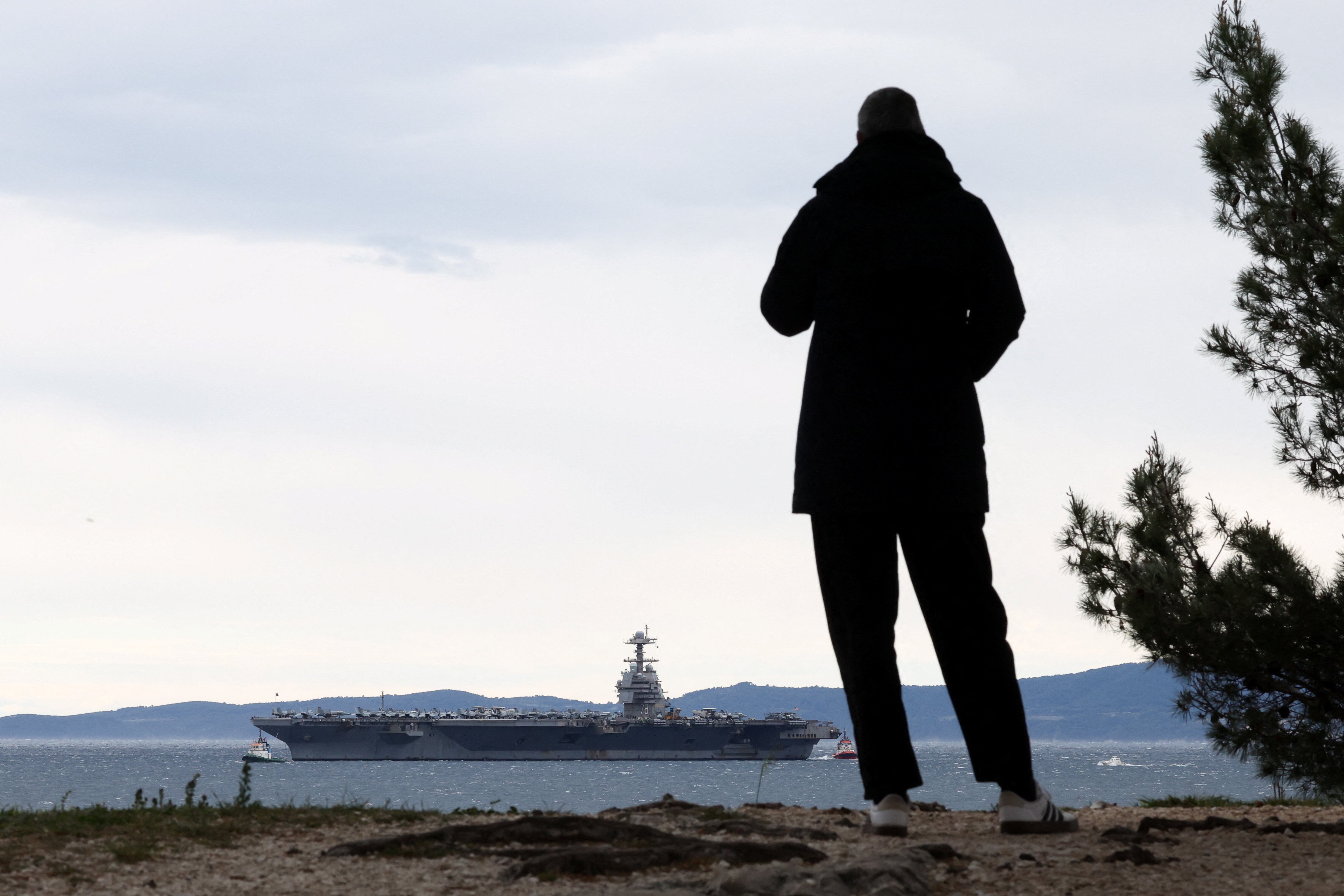 US Carrier Ford Arrives In Croatia For Repairs