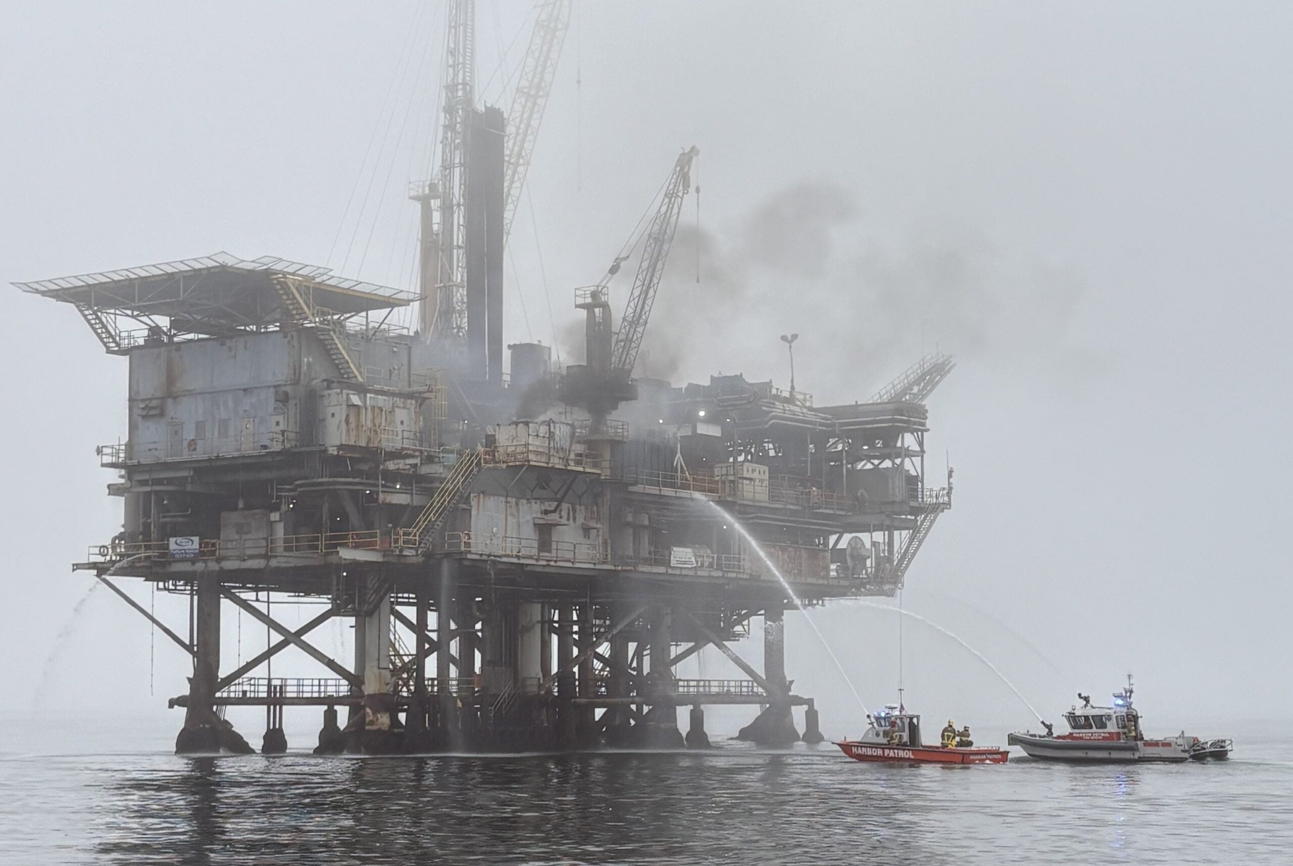 Emergency Crews Battle Fire on Offshore Platform in California’s Santa Barbara Channel photo