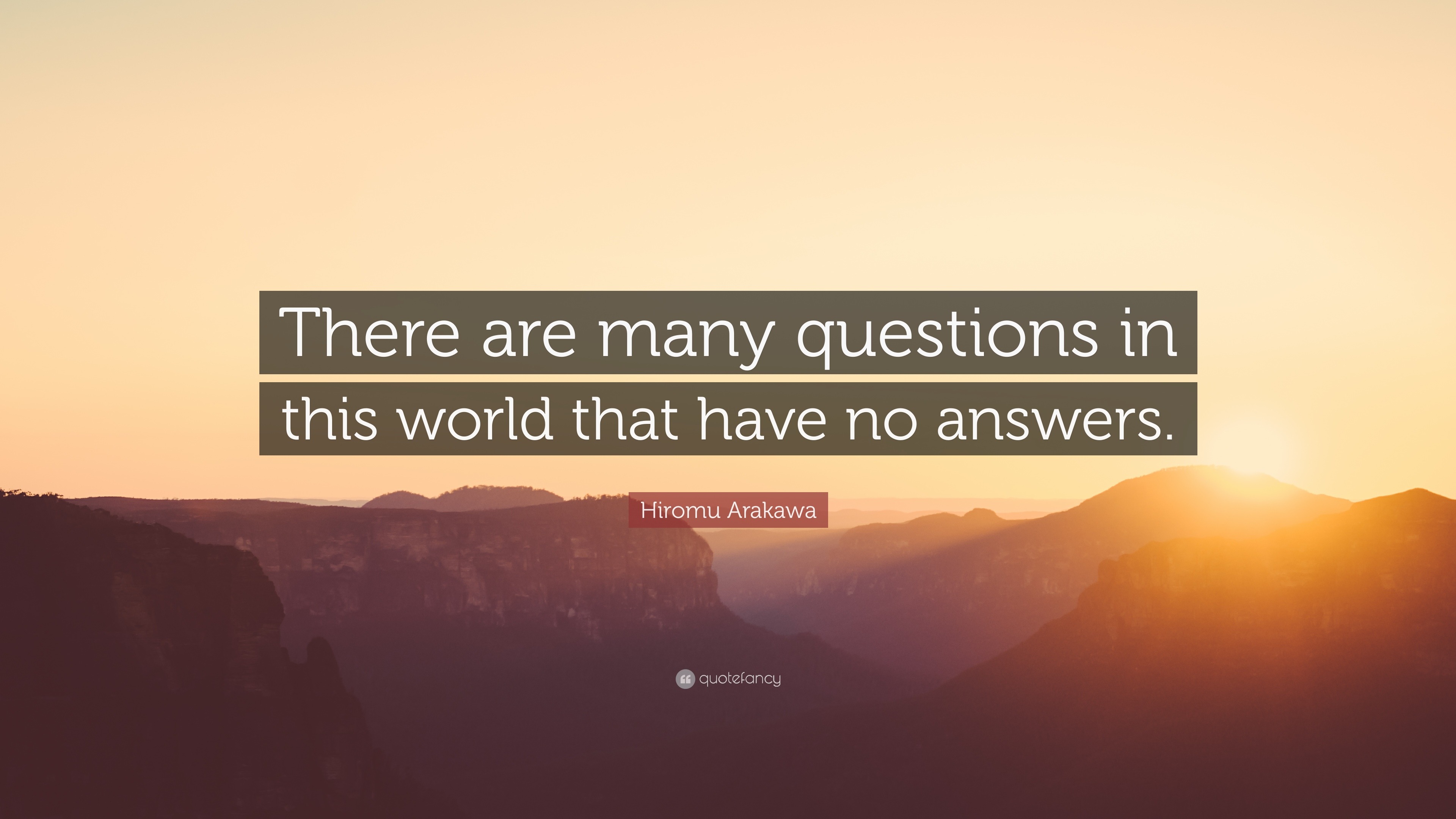 An answer to many questions photo