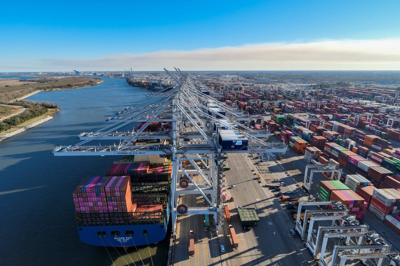Georgia Ports Container Volumes Slip as Savannah Expansion Push Continues
