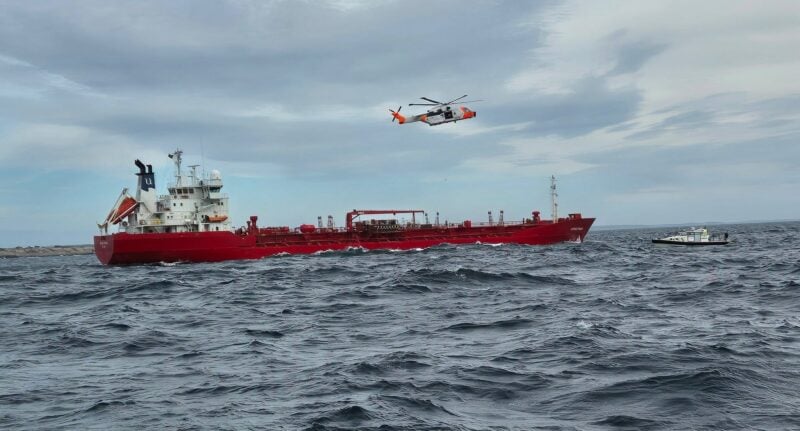Explosion, Fire Reported Aboard Norwegian Chemical Tanker Off Fredrikstad photo