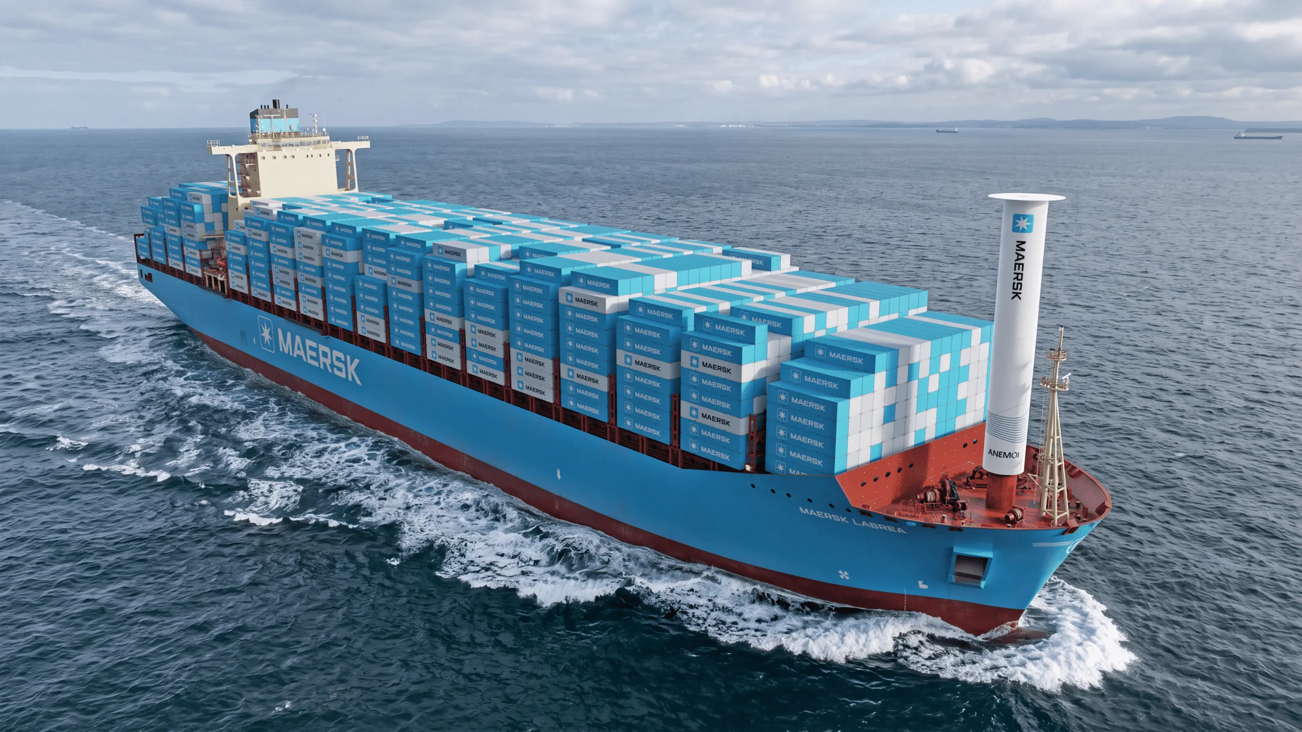 Maersk to Test Rotor Sail on Containership in Industry First photo