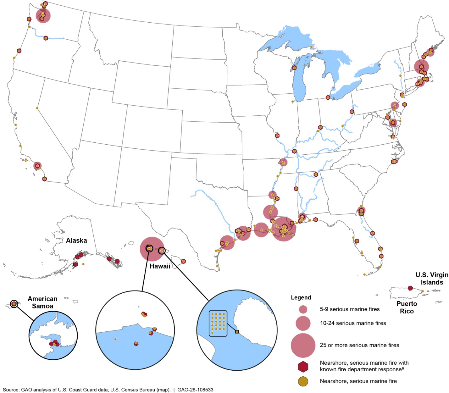 GAO Finds Marine Firefighting Gaps Persist at U.S. Ports photo