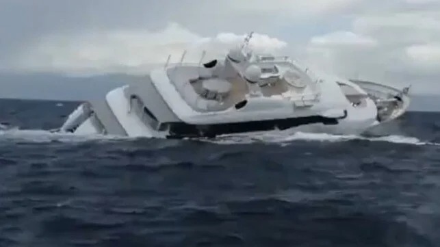 Italian Coast Guard Rescues Nine Before Superyacht Sinks