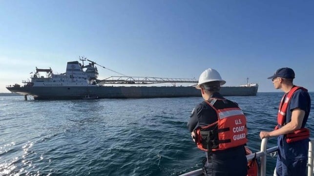 Hull Breach Causes Oil Spill from Great Lakes Freighter off Michigan