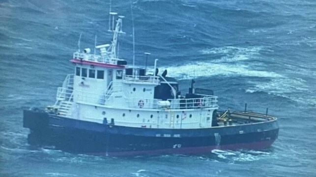 U.S. Coast Guard Rescues Crew of Drifting Tug Off Maryland
