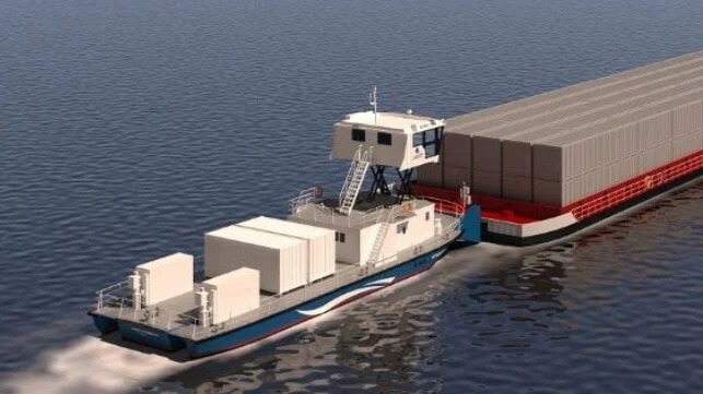 Shallow-Draft Electric Pushboat Could Cut CO2 on EU's Inland Waterways