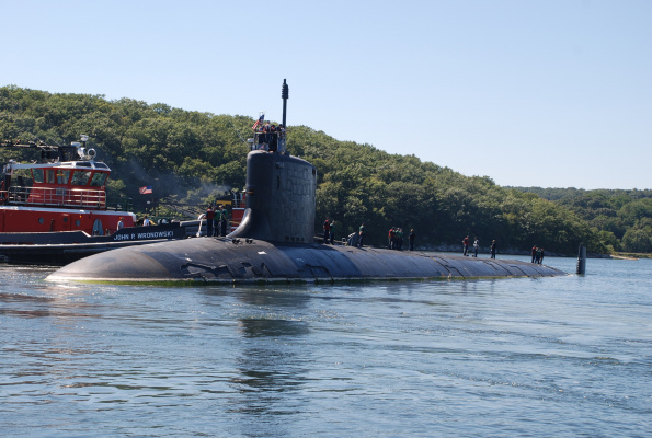 The broken Connecticut submarine returned to base