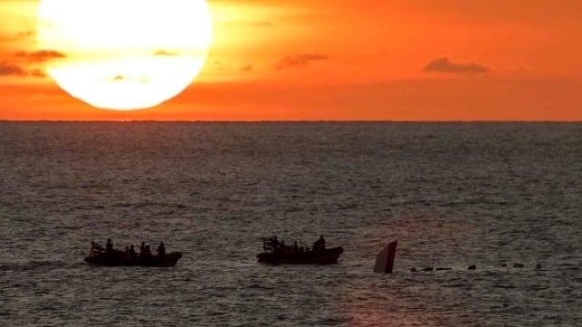 Royal Navy Saves Smugglers From Sinking Boat