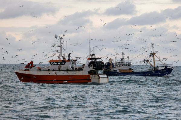 French fishermen have blocked the port of Calais for the British