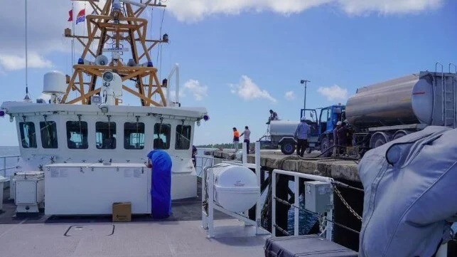 U.S. Coast Guard Brings Water to Drought-Stricken Pacific Island