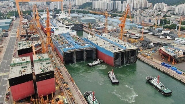 Korean Shipbuilding Orders Reach 12-Year High Adding to Country’s Exports