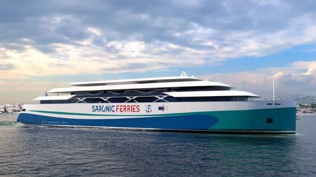 Designs for Large Electric RoPax Ferry to Operate in Greece