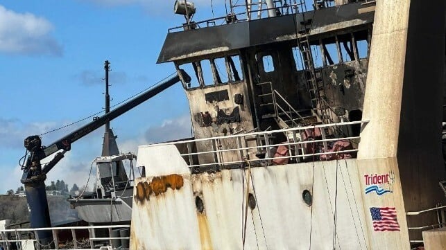 Fire Subsides Aboard Trawler Kodiak Enterprise