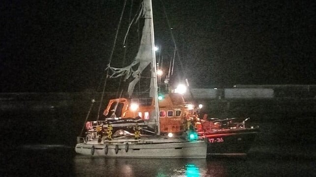 RNLI Lifeboat Saves Stricken Yacht in Force 10 Winds