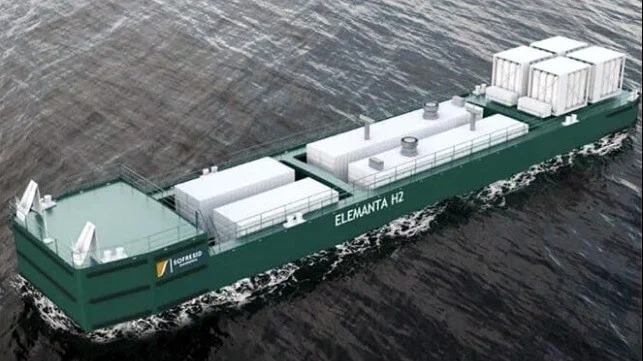 Hydrogen-Power Fuel Cell Barge to Provide Shore Power for Ships