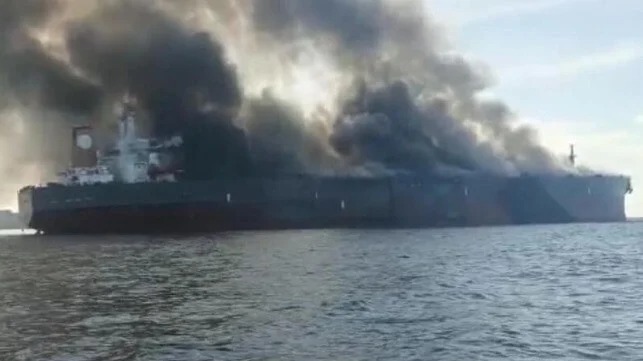 Tanker Fire off Malaysia with 3 Crew Missing, 23 Rescued