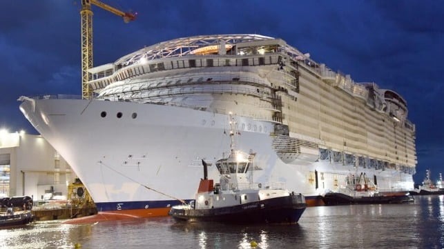 Royal Caribbean’s Second Largest Cruise Ship is Floated in France