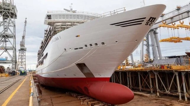 Fincantieri Floats Out First Cruise Ship for MSC's New Explora Brand