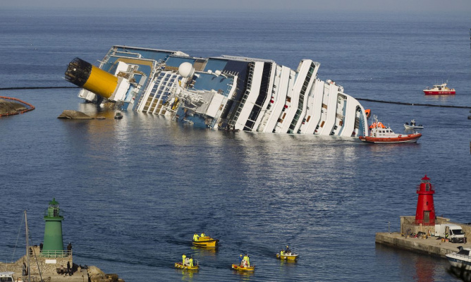 The ship capsized in China