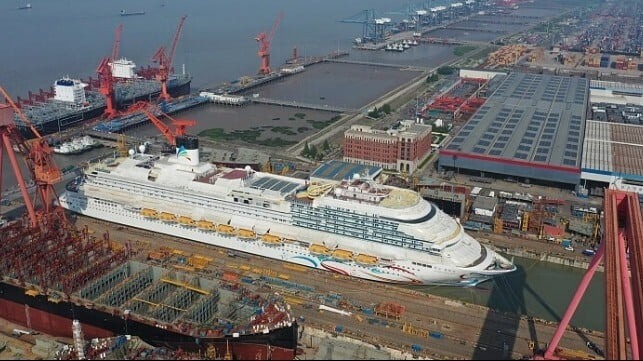 China Prepares to Float Out First Large Domestically Built Cruise Ship