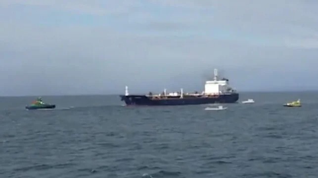 Portugal Tows Burning Tanker to Sea as Weather Front Approaches
