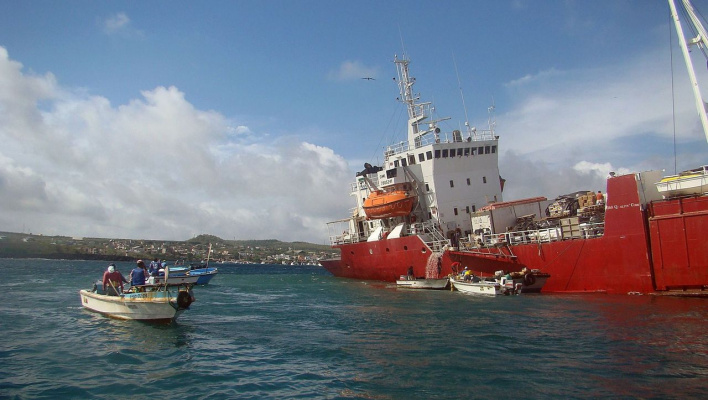 The ship ran aground near Crete