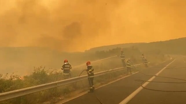 Greek Ferry Helps Evacuate Hospital Amidst EU's Largest Wildfire