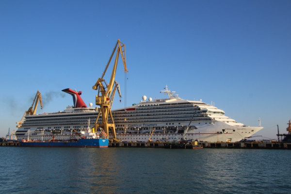 A new ship for Carnival Cruise Lines was launched at the Meyer Turku shipyard