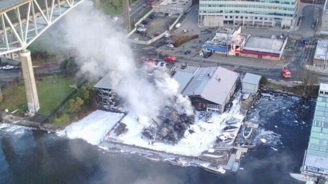 Massive Fire Breaks Out at Seattle Boat Yard