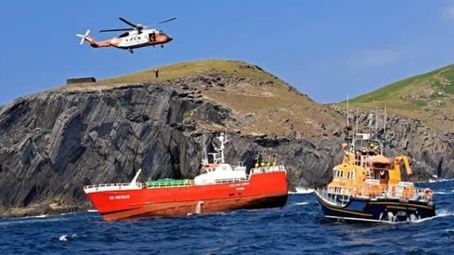 Irish Coast Guard Airlifts Crew from Grounded Trawler