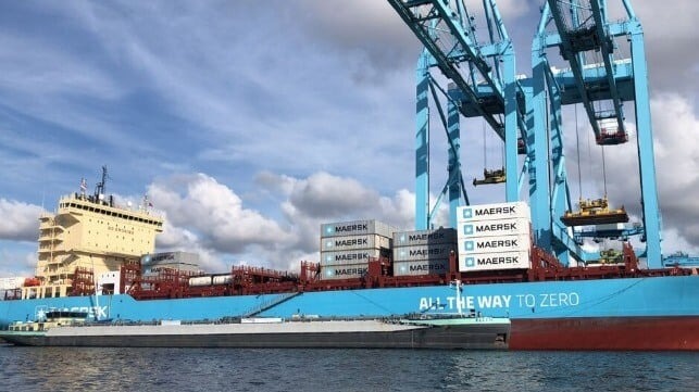 Maersk’s First Methanol Boxship Arrives in Europe