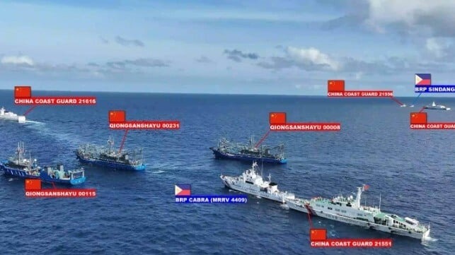 Swarm of Chinese Vessels Tries - And Fails - to Block Philippine Convoy