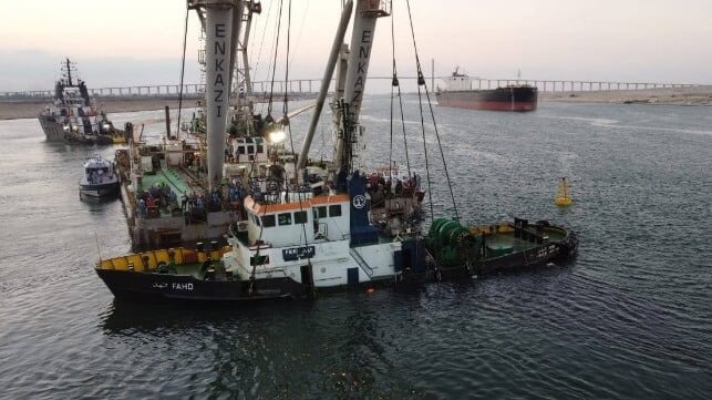 Suez Canal Recovers Tug After Collision