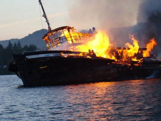 Tugboat caught fire near port in South Korea