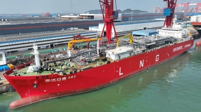 China Builds Largest LNG Bunker Vessel by Converting Gas Carrier