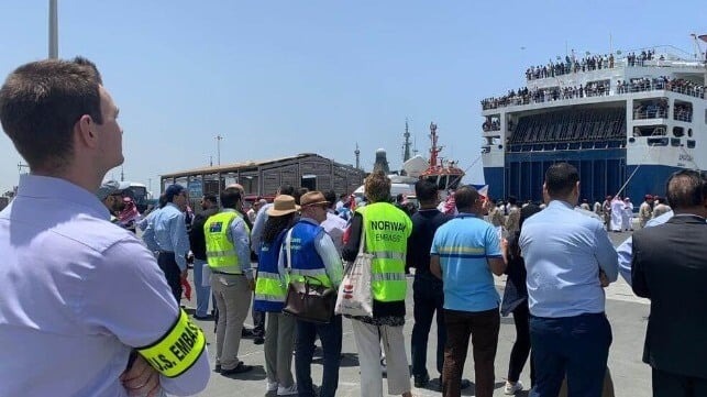 Evacuation Sealift Continues in Port Sudan