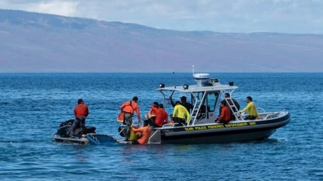 U.S. Navy Salvage Divers Help Search for Maui Fire Victims