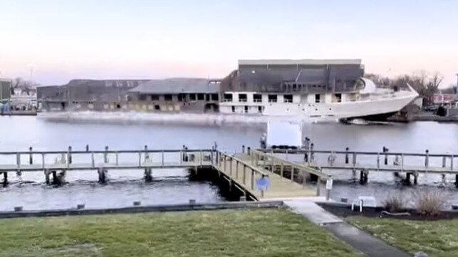 Heaviest River Cruise Ship Launched at Chesapeake Shipbuilding