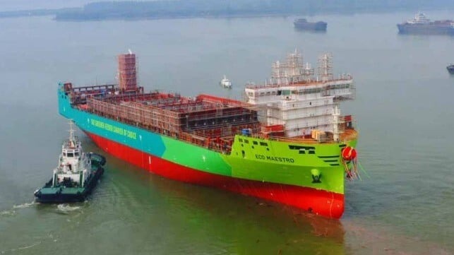 Chinese Shipyard Launches World's Second Methanol-Fueled Containership