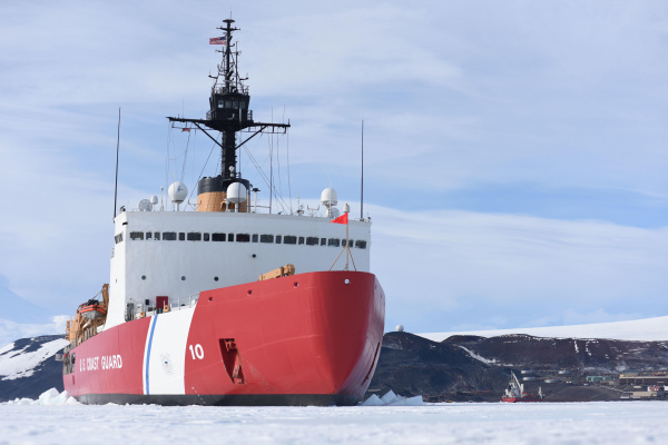 The United States sent the only icebreaker to Antarctica