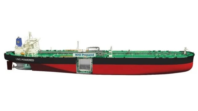 Breakthrough Design of LNG-Fueled/Ammonia Ready VLCC Receives Approval