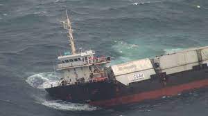 Japan Coast Guard Airlifts Crew After Cargo Ship Lists 