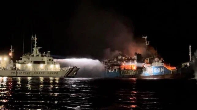 Philippine Ferry Fire Kills At Least 31 with Search Continuing