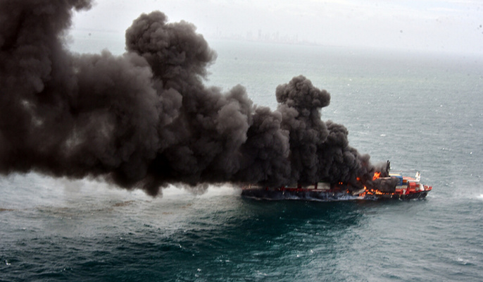 Three people survived an explosion on a Nigerian vessel