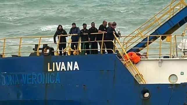 Coastal Freighter Goes Aground at Port of M'diq, Morocco