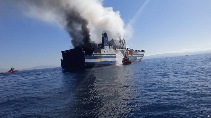 In Greece, a Man Died on a Burning Ferry, 10 More are Missing